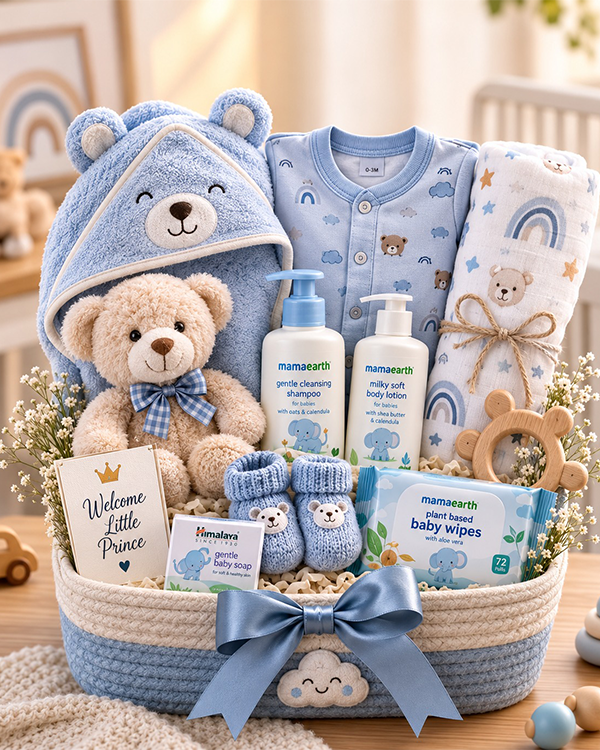 Baby shower luxury hamper